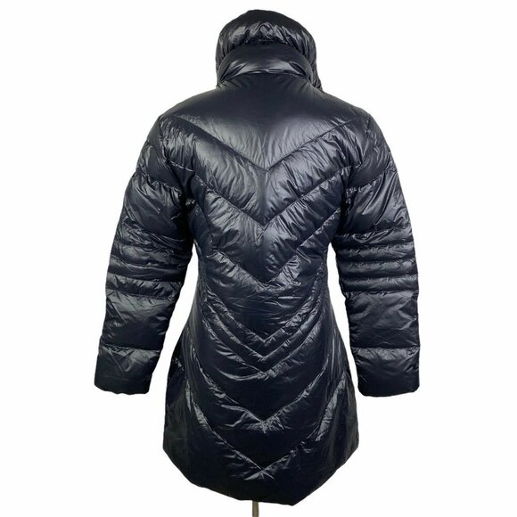 Skea Black Chevy Duck Down Puffer Parka-Length Jacket Coat Women's Small NEW - Picture 4 of 12